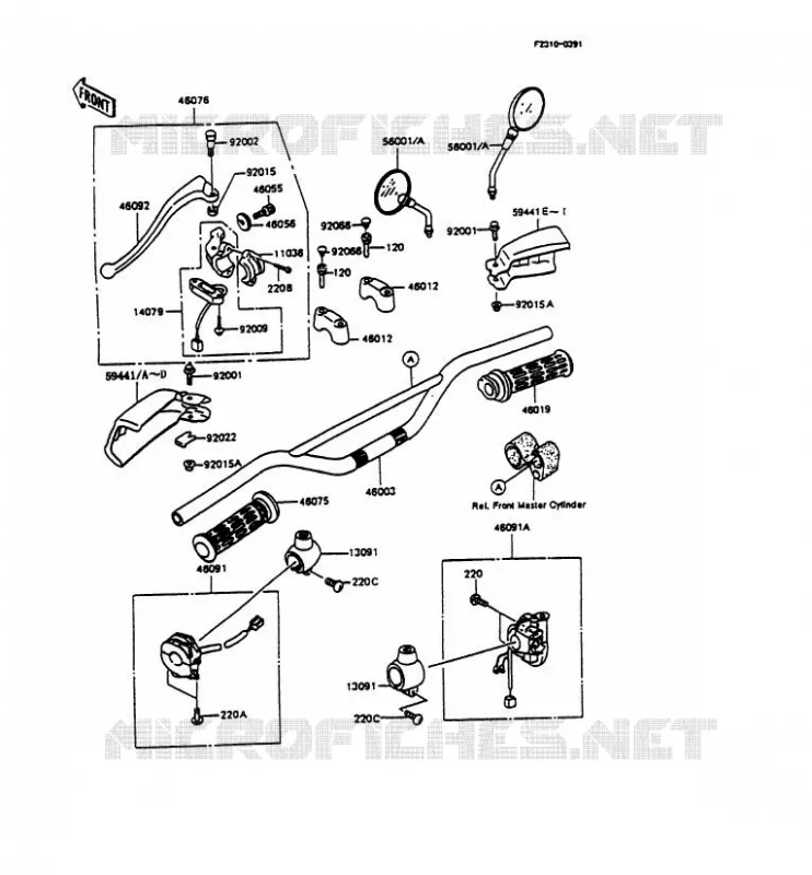 GUIDON Kawasaki MOTOS 125 1992 KMX125  KMX125-B7