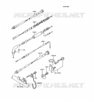 CABLES pour Kawasaki KMX200 1989