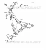 CH&Acirc;SSIS pour Kawasaki KMX200 1989