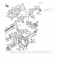 COUVERCLES MOTEUR pour Kawasaki KMX200 1989