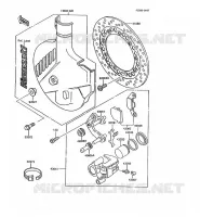 FREIN AVANT pour Kawasaki KMX200 1989
