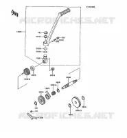 MECANISME DE KICK pour Kawasaki KMX200 1989