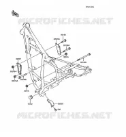 PIECE DE CADRE (COUVERTURE) pour Kawasaki KMX200 1989