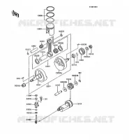 VILEBREQUIN/PISTON pour Kawasaki KMX200 1989