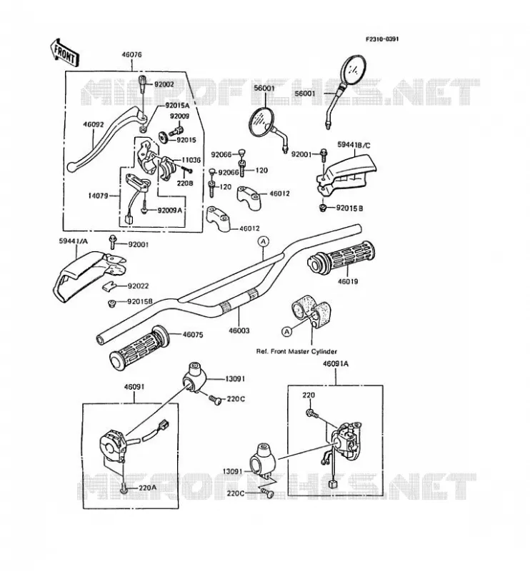 GUIDON Kawasaki MOTOS 200 1989 KMX200  KMX200-A3