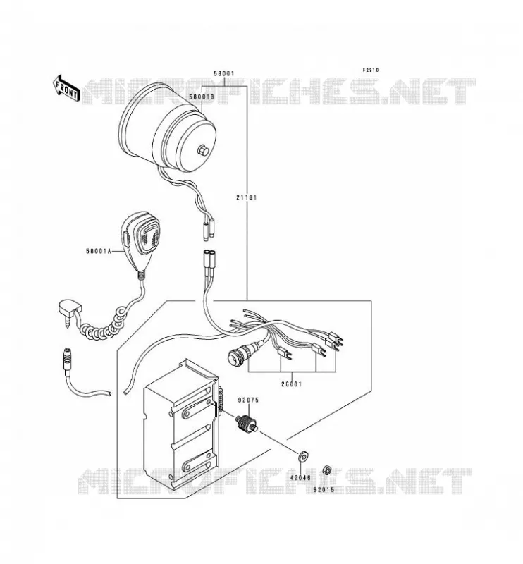 ACCESSOIRE Kawasaki MOTOS 1000 1996 KZ1000 POLICE  KZ1000-P15
