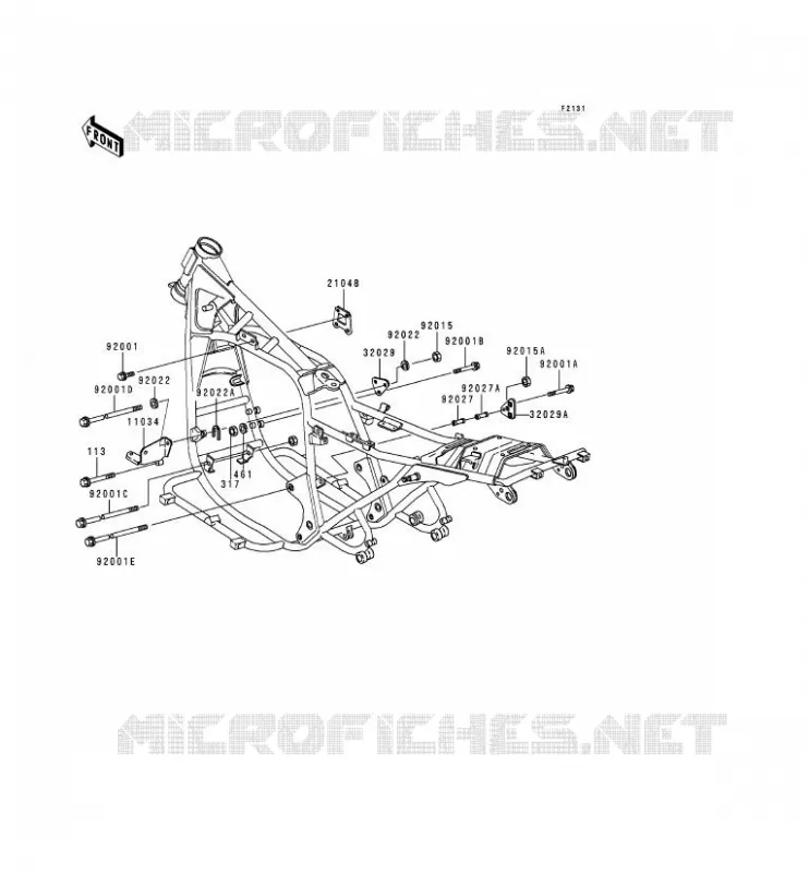 PIECE DE CADRE (COUVERTURE) Kawasaki MOTOS 1000 2000 KZ1000 POLICE  KZ1000-P19