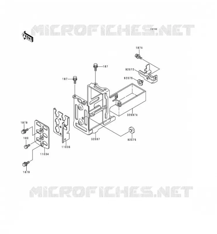 SUPPORT BATTERIE Kawasaki MOTOS 1000 2000 KZ1000 POLICE  KZ1000-P19