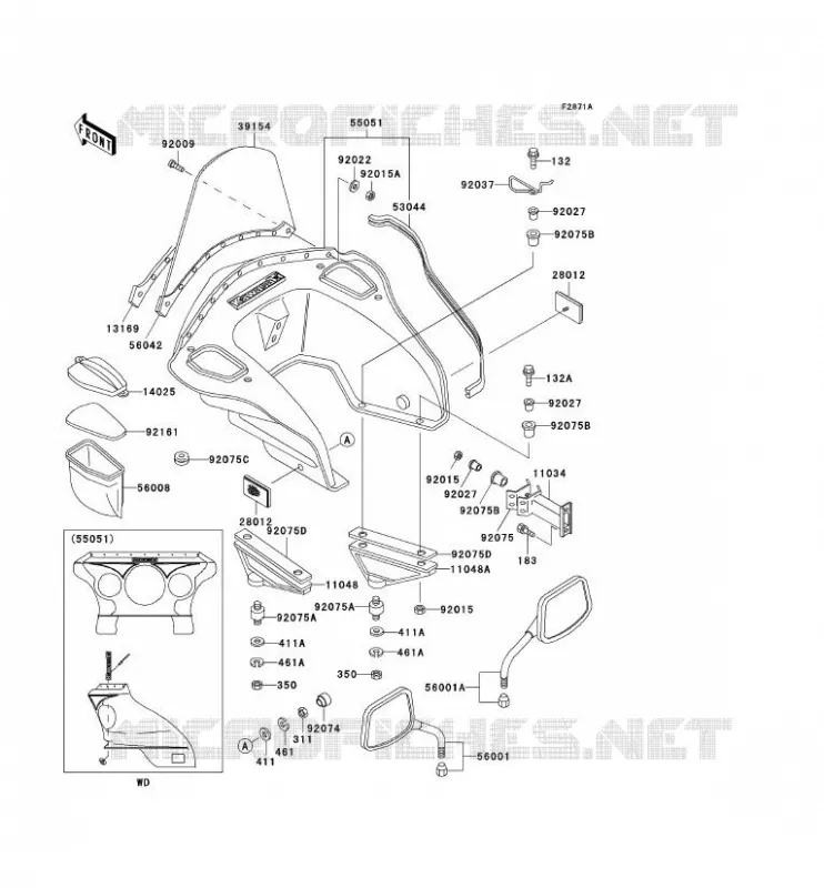 CARENAGE Kawasaki MOTOS 1000 2002 KZ1000 POLICE  KZ1000-P21