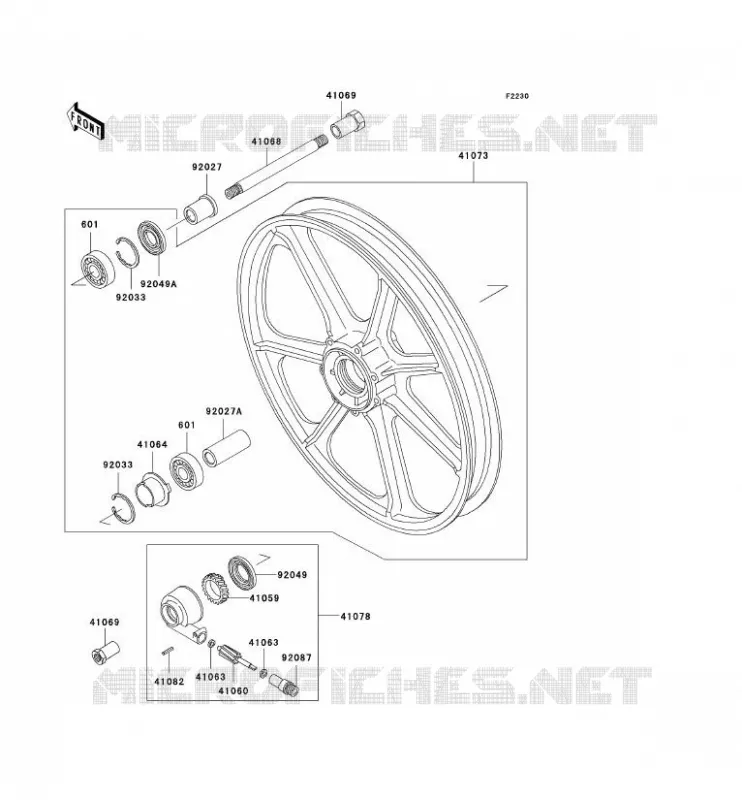 ROUE AVANT Kawasaki MOTOS 1000 2002 KZ1000 POLICE  KZ1000-P21