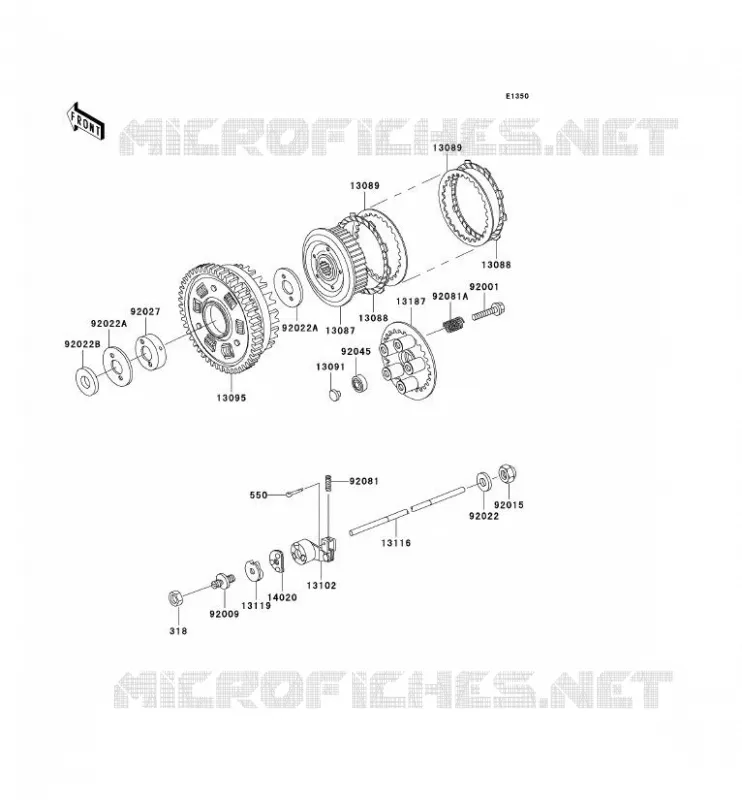 EMBRAYAGE Kawasaki MOTOS 1000 2005 KZ1000 POLICE  KZ1000-P24