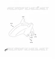 GARDE BOUE AVANT pour Kawasaki KLV1000 2004