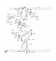 CHAINE DISTRIBUTION/TENDEUR pour Kawasaki KLV1000 2004