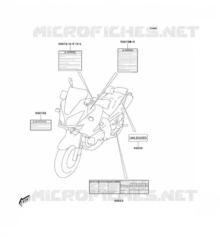 LABEL Kawasaki MOTOS 1000 2004 KLV1000  LV1000-A1H