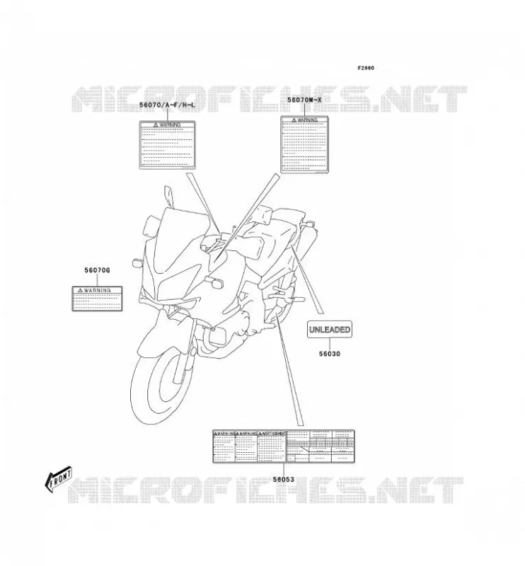 LABEL Kawasaki MOTOS 1000 2005 KLV1000  LV1000-A2H