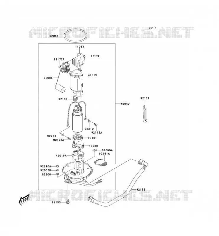 POMPE A ESSENCE Kawasaki MOTOS 1000 2005 KLV1000  LV1000-A2H