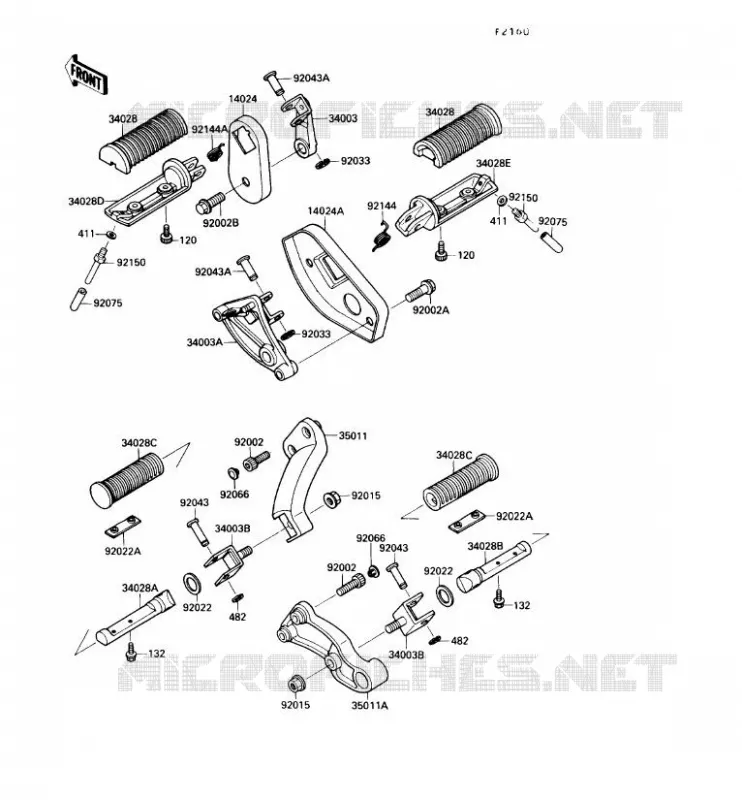 REPOSE PIED Kawasaki MOTOS 1500 1987 VN-15  VN1500-A1