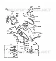 RESERVOIR CARBURANT pour Kawasaki VN1500 1997
