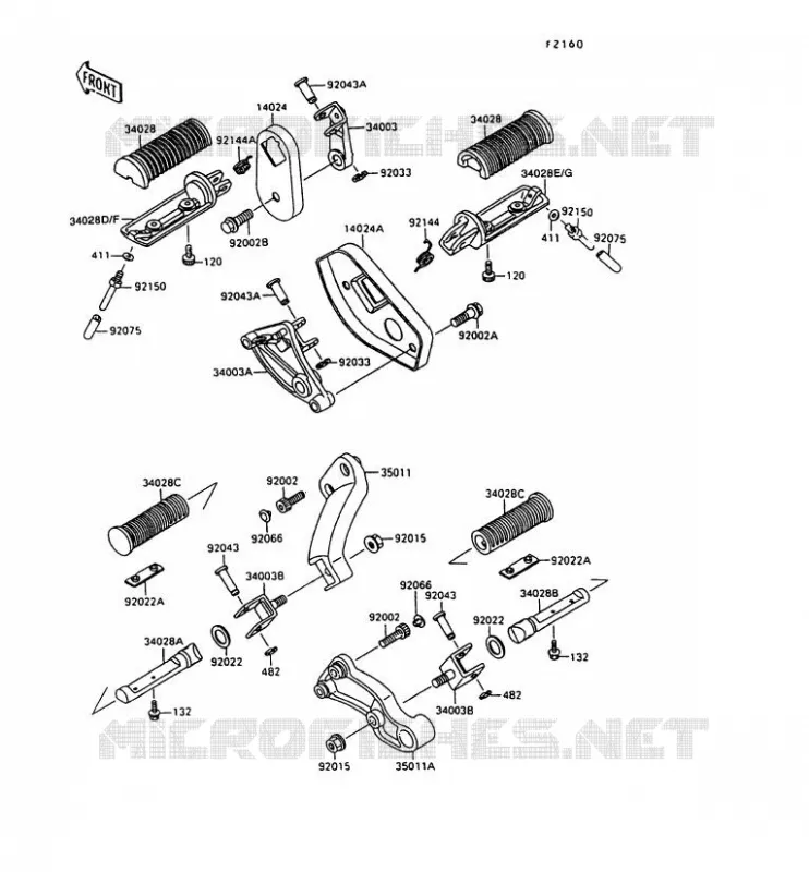 REPOSE PIED Kawasaki MOTOS 1500 1999 VN1500  VN1500-A13