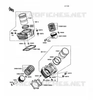 CYLINDRE/PISTON pour Kawasaki VN-15 1989
