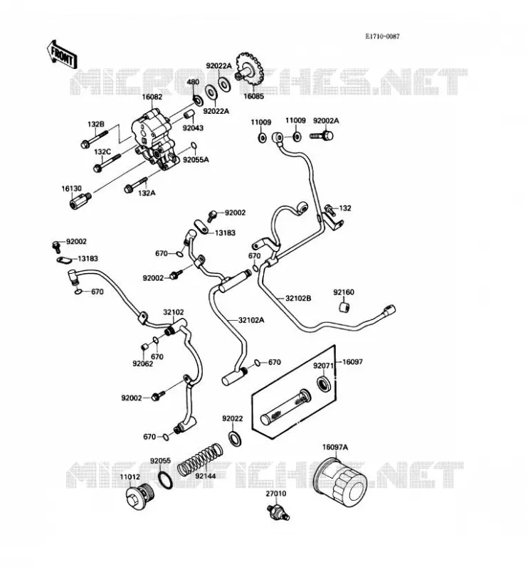 POMPE A HUILE Kawasaki MOTOS 1500 1990 VN-15  VN1500-A4