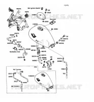 RESERVOIR CARBURANT pour Kawasaki VN-15SE 1987