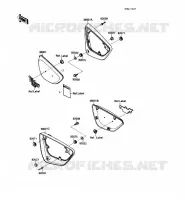 CACHE LAT&Eacute;RAL pour Kawasaki VN-15SE 1989
