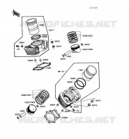 CYLINDRE/PISTON pour Kawasaki VN-15SE 1989