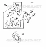 FREIN ARRIERE pour Kawasaki VN-15SE 1989