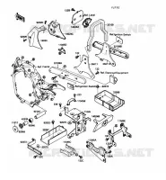 SUPPORT BATTERIE pour Kawasaki VN-15SE 1989