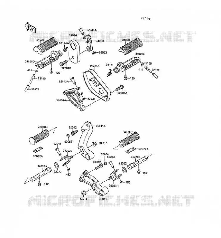 REPOSE PIED Kawasaki MOTOS 1500 1991 VN-15SE  VN1500-B5