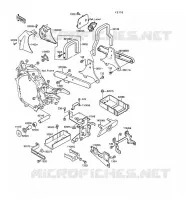 SUPPORT BATTERIE pour Kawasaki VN-15SE 1991