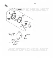 OPTIQUE ZGT00A 009976) pour Kawasaki VN-15SE 1992