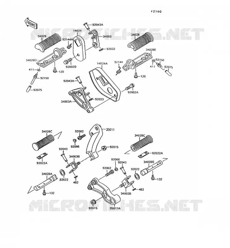 REPOSE PIED Kawasaki MOTOS 1500 1995 VN-15  VN1500-C2