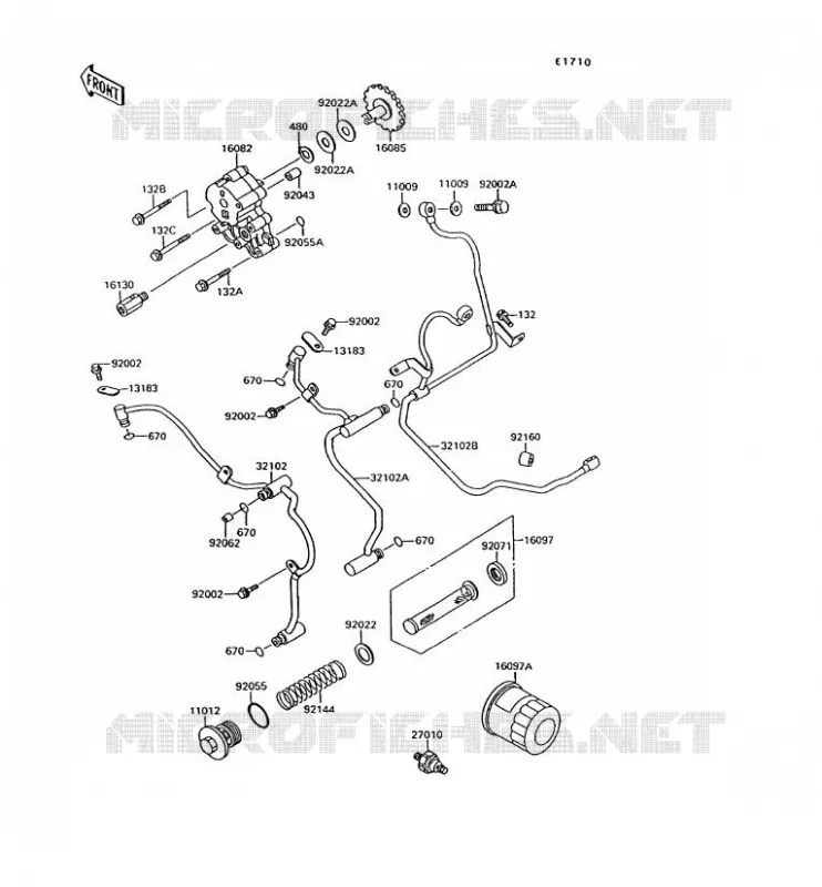 POMPE A HUILE Kawasaki MOTOS 1500 1995 VN-15  VN1500-C2