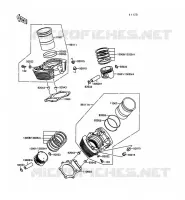 CYLINDRE/PISTON pour Kawasaki VN-15 1997
