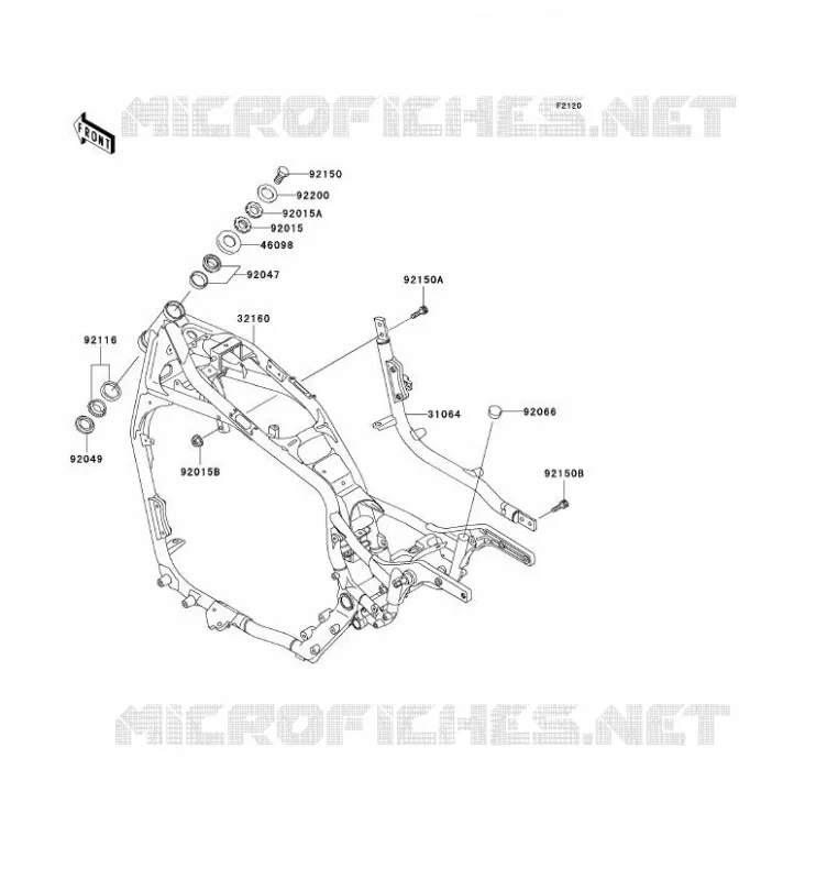 CH&Acirc;SSIS Kawasaki MOTOS 1500 1996 VN1500 CLASSIC  VN1500-D1