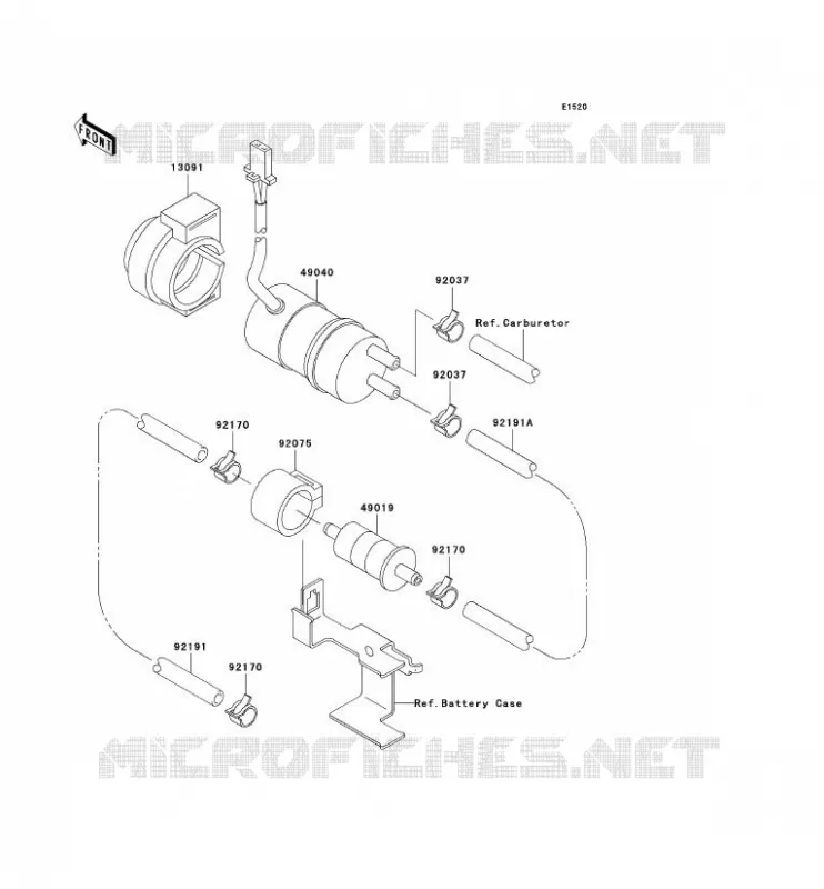 POMPE A ESSENCE Kawasaki MOTOS 1500 1996 VN1500 CLASSIC  VN1500-D1