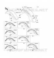 GARDE BOUE pour Kawasaki VN1500 CLASSIC 1997