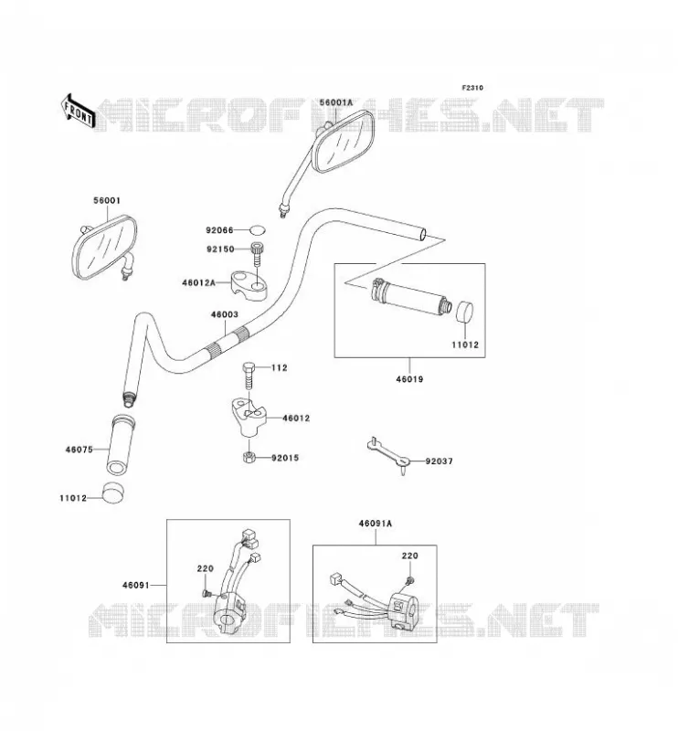GUIDON Kawasaki MOTOS 1500 1997 VN1500 CLASSIC  VN1500-D2