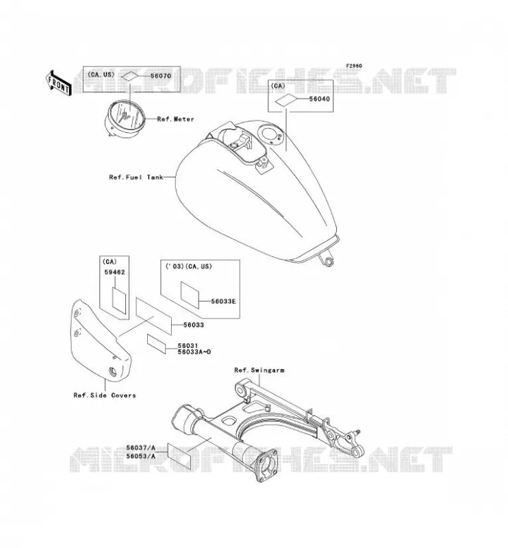 LABEL Kawasaki MOTOS 1500 1999 VN1500 CLASSIC  VN1500-E2