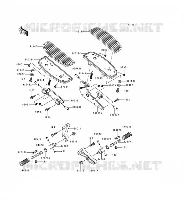 REPOSE PIED Kawasaki MOTOS 1500 1999 VN1500 CLASSIC  VN1500-E2