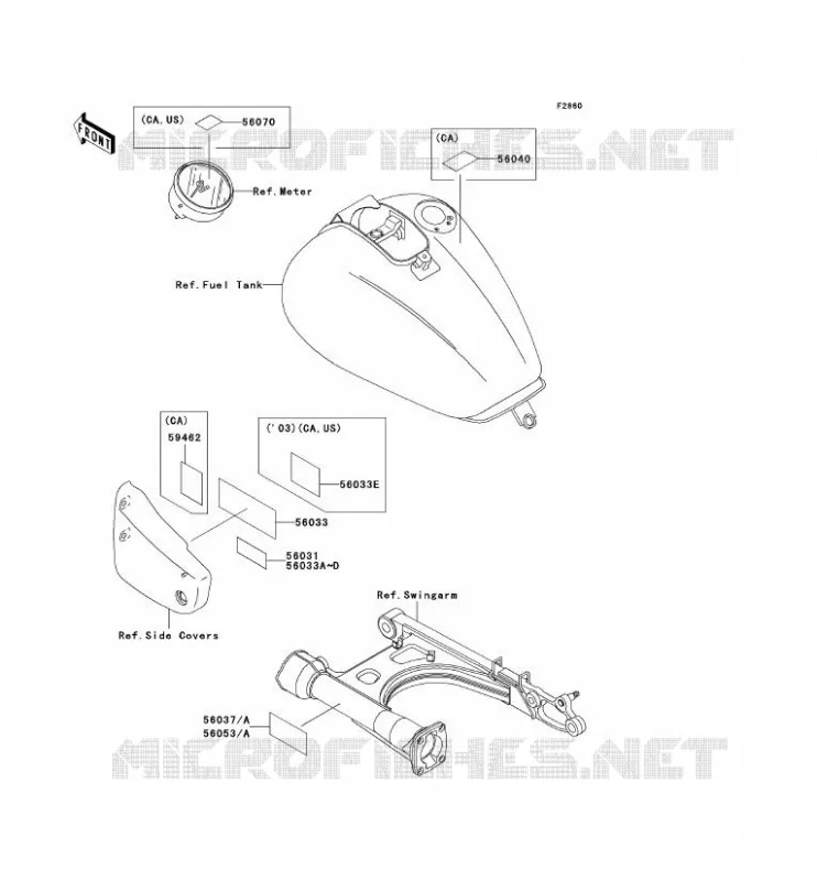 LABEL Kawasaki MOTOS 1500 2001 VN1500 CLASSIC  VN1500-E4
