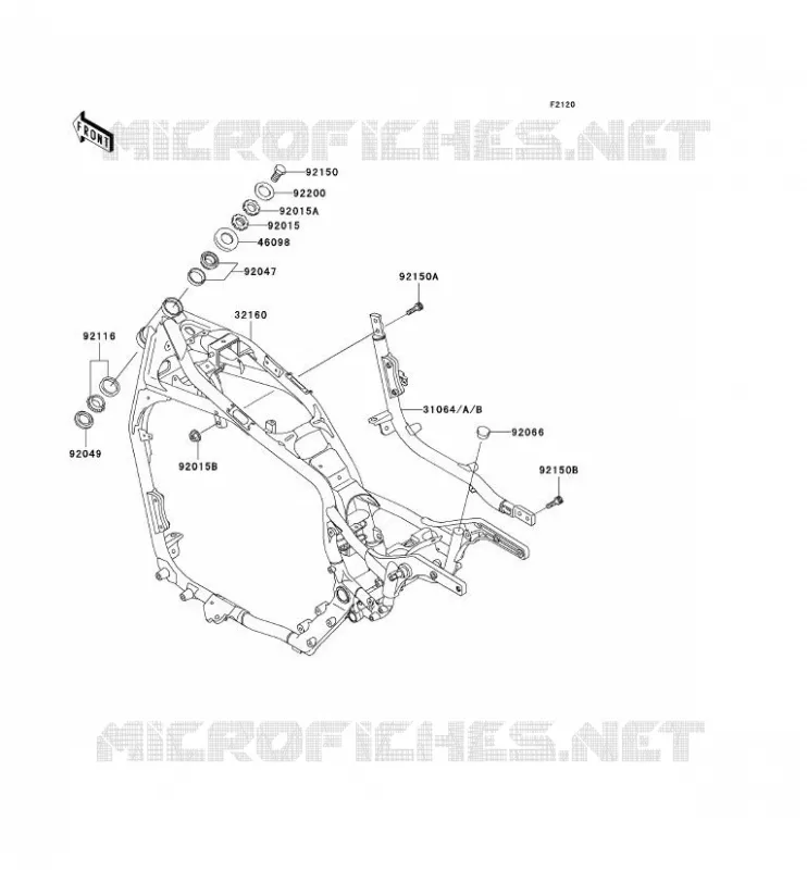 CH&Acirc;SSIS Kawasaki MOTOS 1500 2002 VN1500 CLASSIC  VN1500-E5