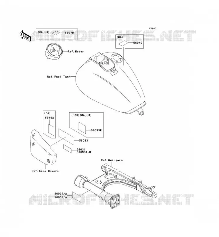 LABEL Kawasaki MOTOS 1500 2002 VN1500 CLASSIC  VN1500-E5