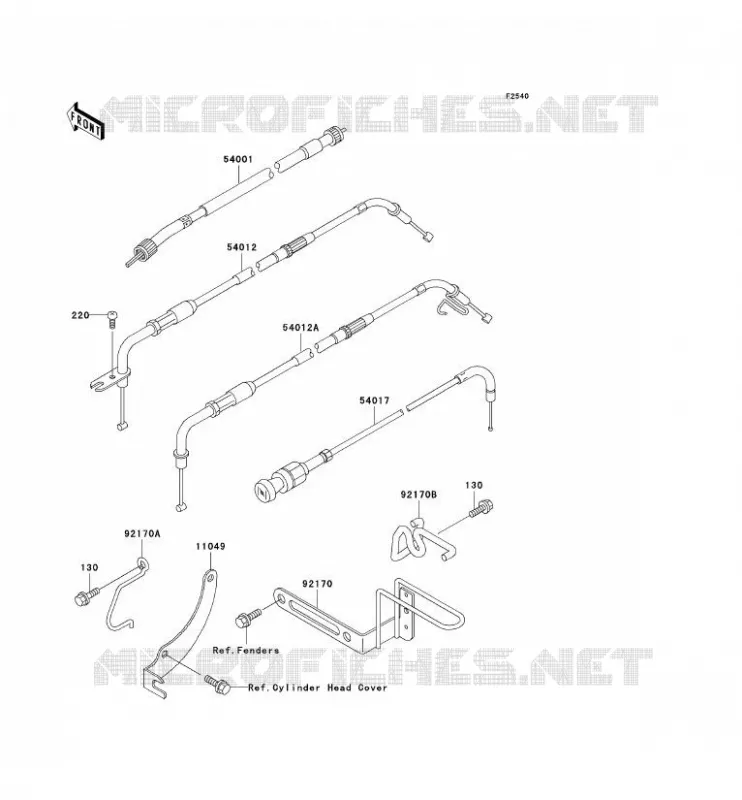 CABLES Kawasaki MOTOS 1500 2003 VN1500 CLASSIC  VN1500-E6