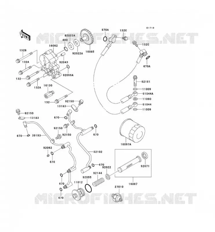 POMPE A HUILE Kawasaki MOTOS 1500 1998 VN1500 CLASSIC  VN1500-F1
