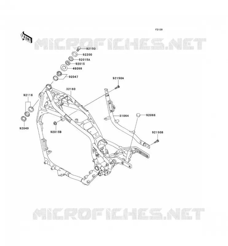 CH&Acirc;SSIS Kawasaki MOTOS 1500 1998 VN1500 CLASSIC  VN1500-F1