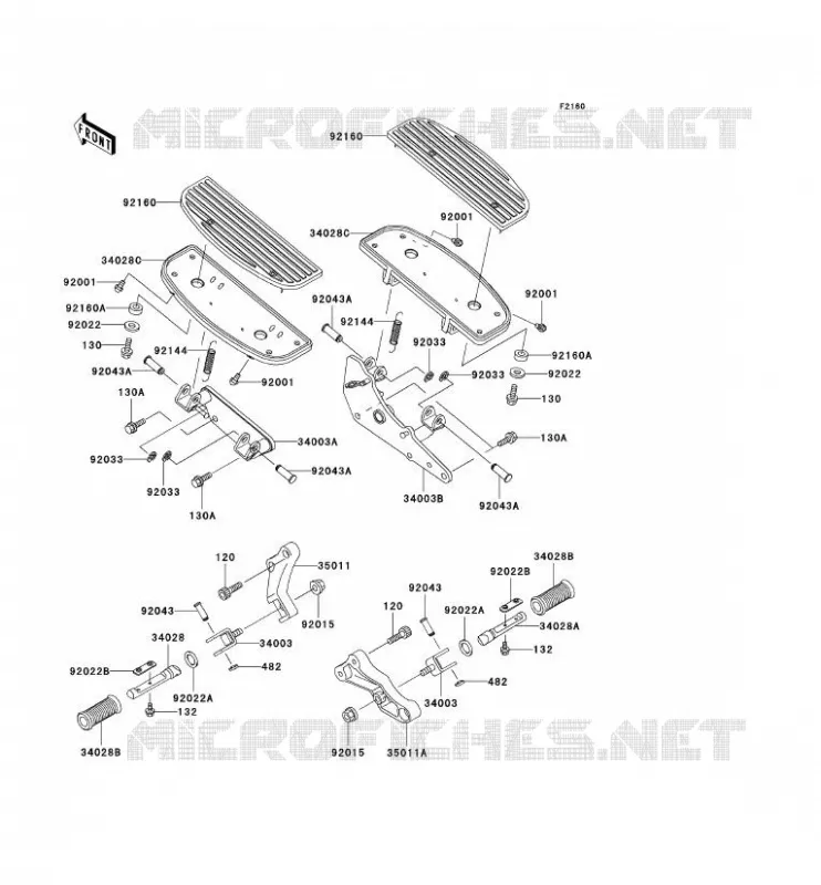 REPOSE PIED Kawasaki MOTOS 1500 1998 VN1500 CLASSIC  VN1500-F1