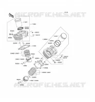 CYLINDRE/PISTON pour Kawasaki VN1500 CLASSIC TOURER 1999